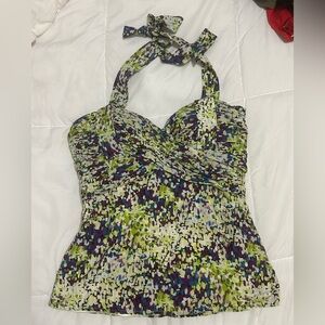 Bebe Multicolor Halter Tank Top sz XS